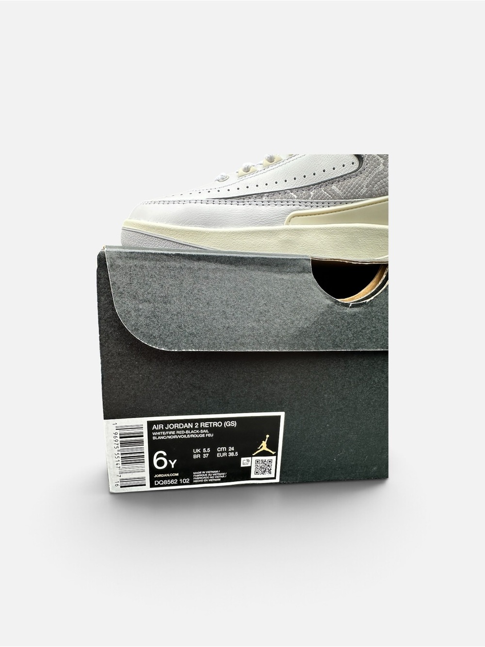 Jordan Retro Low Top Sneakers in White and Cream